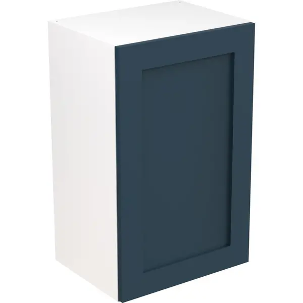 Image of Kitchen Kit Ready Made Shaker Kitchen Cabinet Wall Unit Ultra Matt 450mm in Indigo Blue
