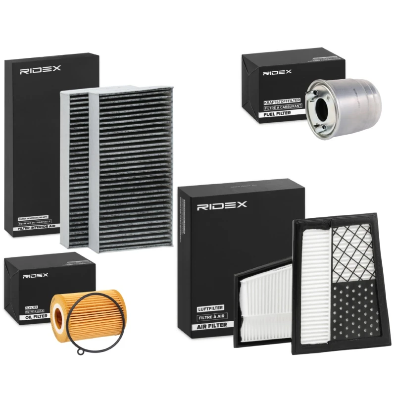 Image of RIDEX 4055F27053 Filter Set with gaskets/seals Filter Set (4055)
