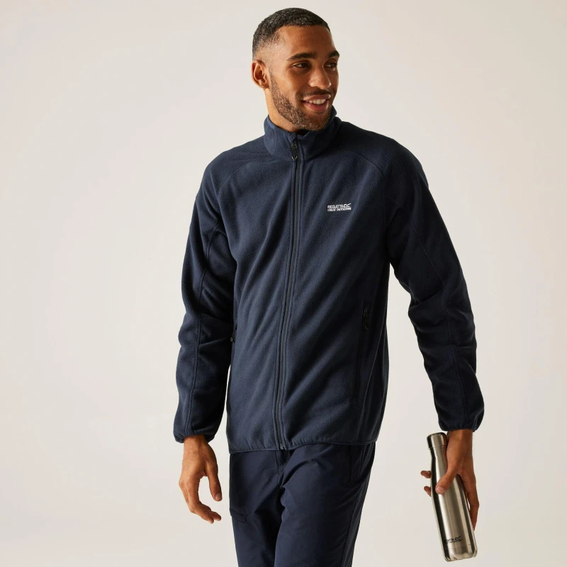 Image of Regatta Regatta Men Hadfield Fleece in Mid Navy Size: large Mid Navy L Male 5063019190136