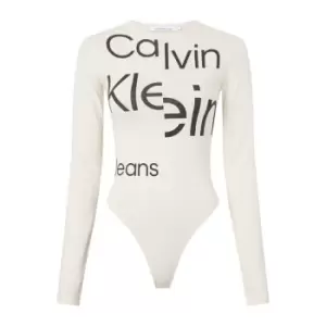 Image of Calvin Klein Jeans Disrupted Logo Body - Cream