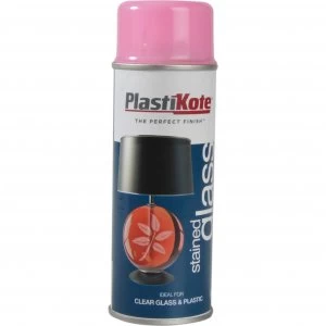 Image of PlastiKote Stained Glass Aerosol Spray Paint Pink 200ml