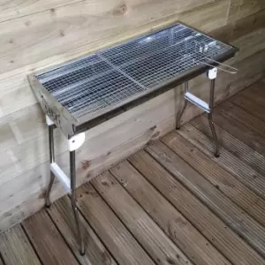 Image of 65cm x 29cm Large Folding Portable Charcoal BBQ Grill Camping Garden Parties