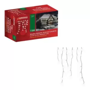 Image of Christmas Workshop 17.16m 720 LED Icicle Chaser Lights - Warm White