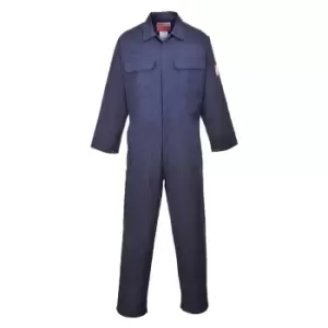 image of Biz Flame Mens Pro Flame Resistant Coverall Navy XL