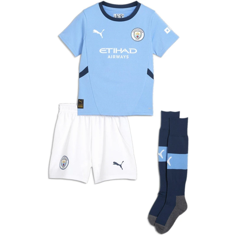 Image of Puma Manchester City Home Minikit 2024 2025 Infants - Blue Blue 2 - 3 Years