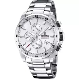 Mens Festina Silver Stainless Steel Watch