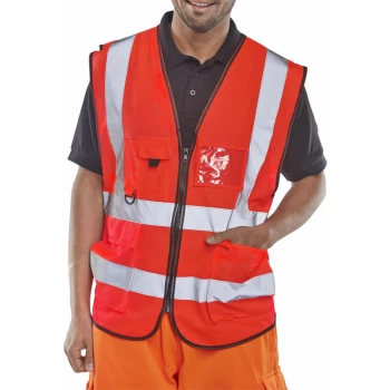 Image of EXECUTIVE VEST RED XL - Hi Vis - Beeswift