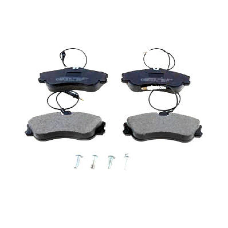 Image of ZIMMERMANN 23124.190.1 Brake pad set Front Axle, incl. wear warning contact, Photo corresponds to scope of supply, with bolts/screws Brake Pad Set,di