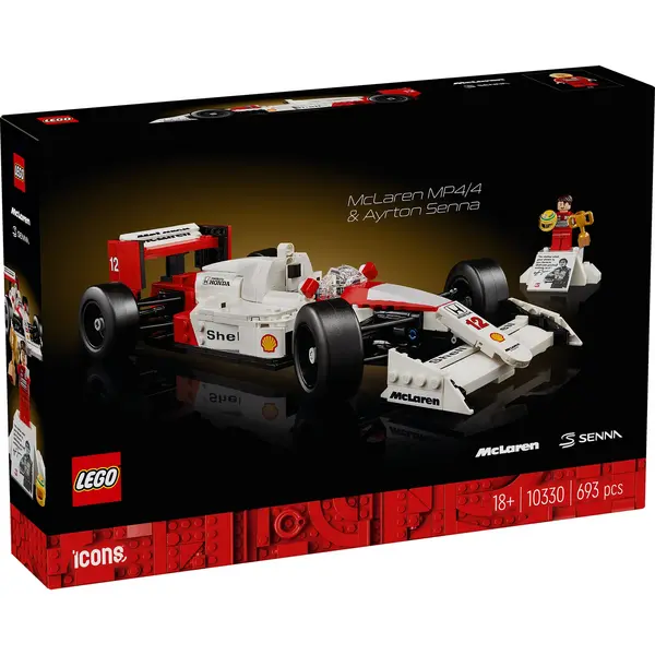 image of LEGO Icons McLaren MP4/4 & Ayrton Senna Set for Adults 10330