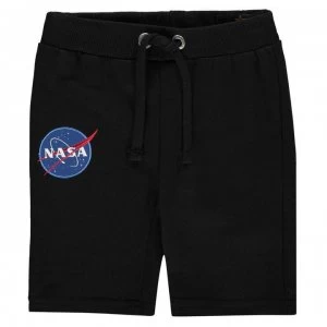 image of Alpha Industries NASA Shorts - Black 03