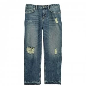 image of Jack Wills Cornwall Tapered Girlfriend Jeans - Worn Indigo