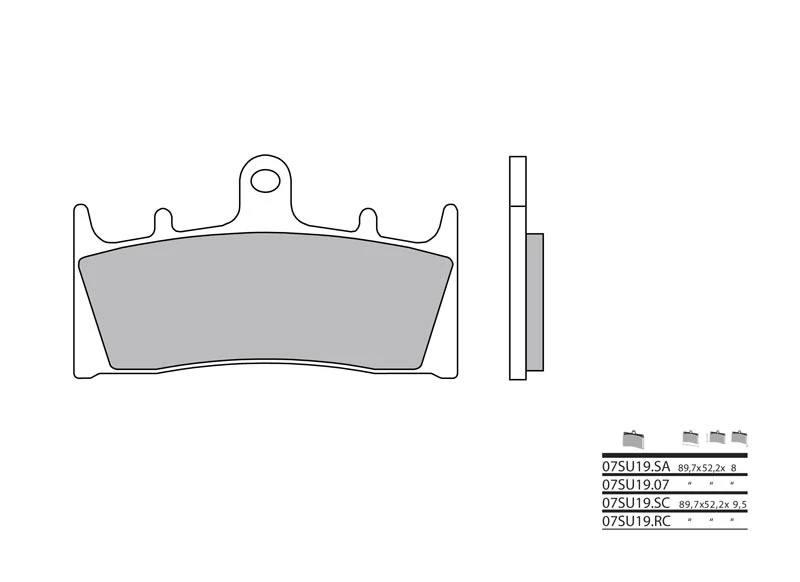 Image of Brembo S.p.A. Street Sintered Metal Brake pads - 07SU19LA