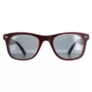 Image of Square Burgundy Rubbertouch Grey Polarized MP41 Sunglasses