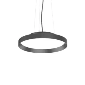 Image of FLY 45cm Integrated LED Pendant Ceiling Light Black, 3000K, IP40