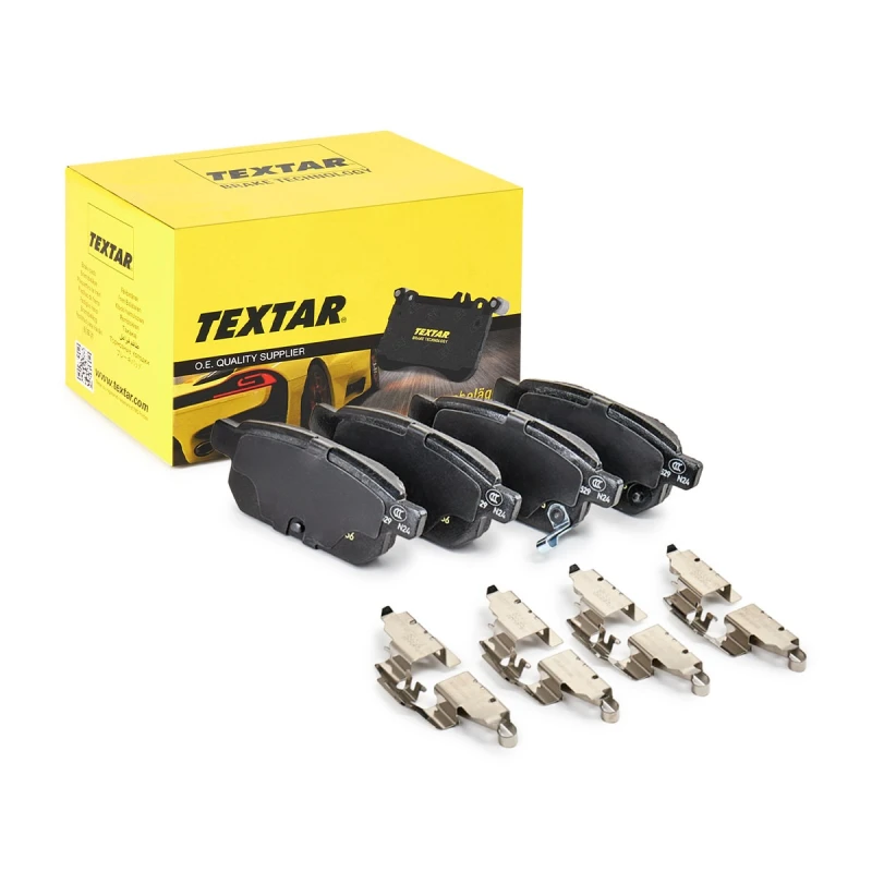Image of TEXTAR 2525801 Brake pad set with acoustic wear warning, with accessories Brake Pad Set,disc brake (402)