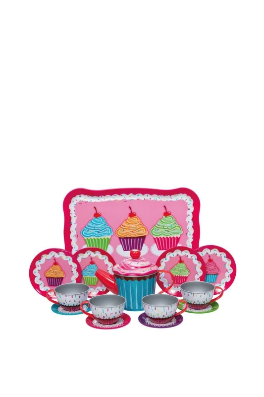 Image of Schylling Cupcake Tin Tea Set Pink
