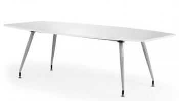 Image of Trexus Boardroom Table Writable Gloss 2400x1200x800mm White Ref