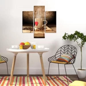 Image of 3MDF-037 Multicolor Decorative MDF Painting (3 Pieces)