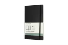 Moleskine 2022 12-Month Weekly Large Softcover Notebook : Black