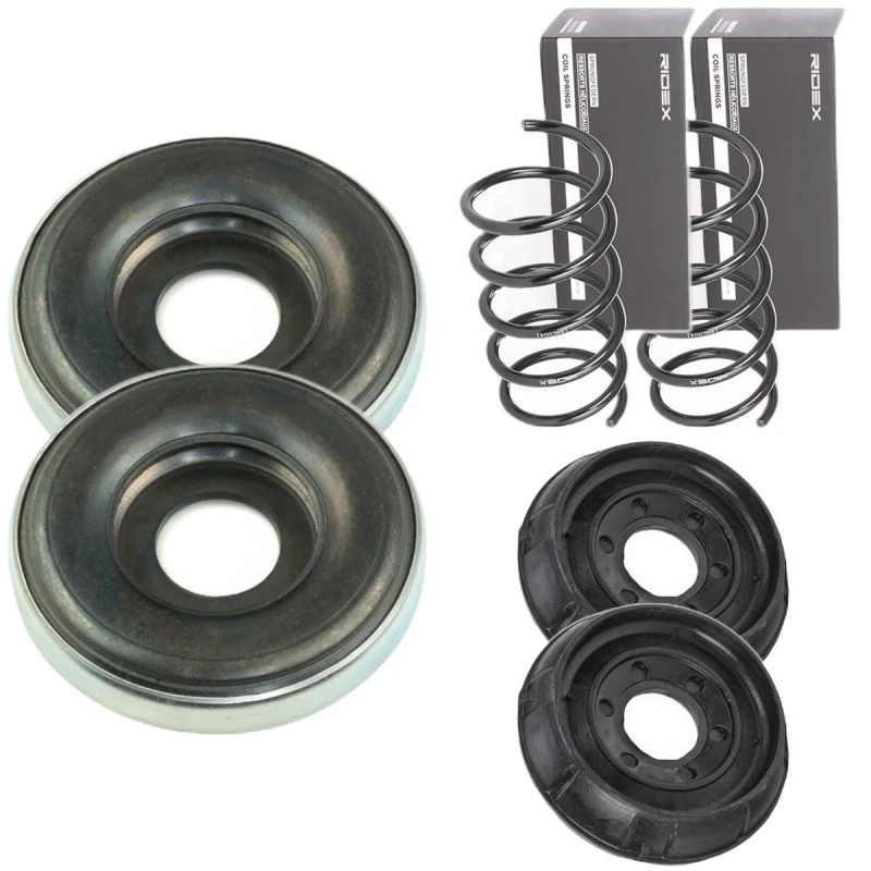 Image of RIDEX 189S0073 Suspension Kit, coil springs with rolling bearing, Front Axle, without spring seat Suspension Kit,coil springs (189)