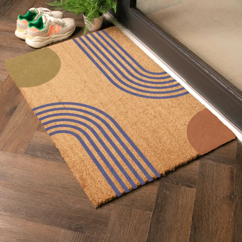 Image of Artsy Mats Colour Abstract Doormat (90 x 60cm) Brown unisex