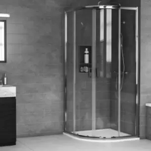 Image of Aqualux - Framed 6 Quadrant Shower Enclosure 800mm x 800mm with Shower Tray - 6mm Glass