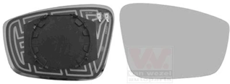Image of VAN WEZEL Wing mirror glass VAN WEZEL 7617838