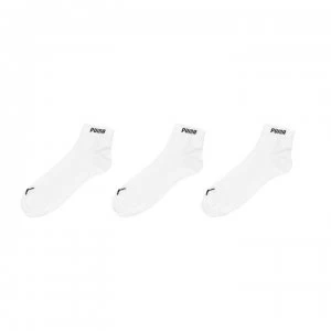 Puma 3 Pack Quarter Socks Mens - White