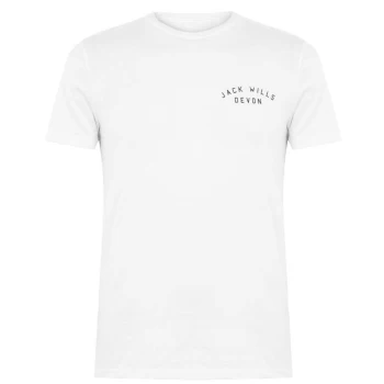 image of Jack Wills Underwood Logo T-Shirt - White