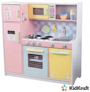 Image of KidKraft Large Pastel Wooden Play Kitchen