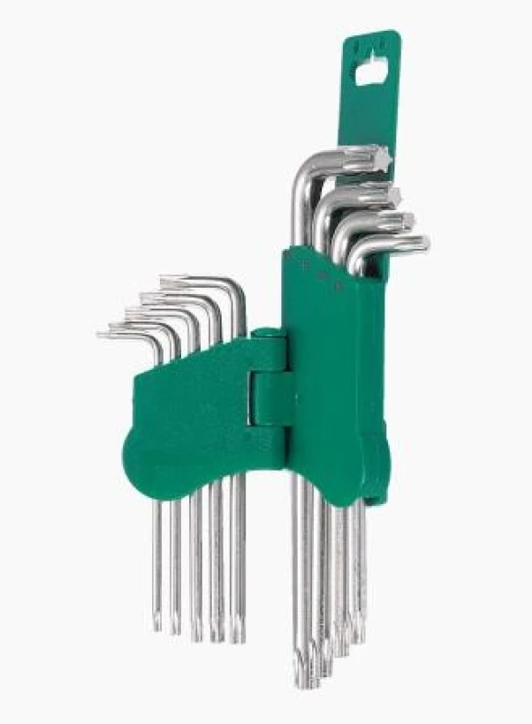 Image of HANS 16753-29TH Angled Screwdriver Set Number of tools: 9, Spanner Size: T50H, Tool Steel Tool Steel Angled Screwdriver Set (6627)
