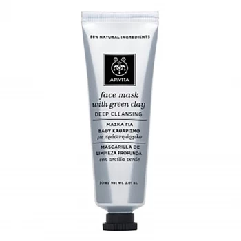 Image of Apivita Deep Cleansing Face Mask - Green Clay 50ml
