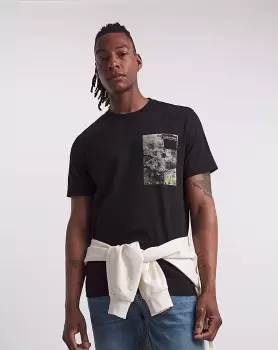 Image of Calvin Klein Black Photo Print T-Shirt
