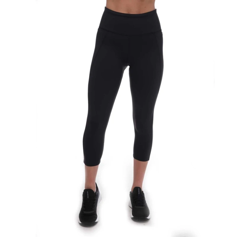 Image of Reebok Lux three quarterHigh Rise Leggings - Black 4