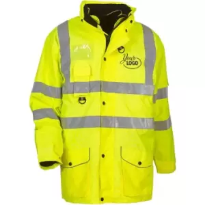 Hi Vis Multi-Function Breathable & Waterproof 7-In-1 Jacket (m) (Hi Vis Yellow) - Hi Vis Yellow - Yoko