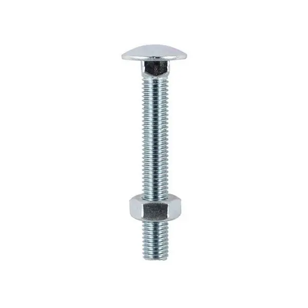 Image of Coach Bolts and Nut Zinc Plated 1075CB Size: M10