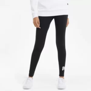 PUMA Essentials Logo Womens Leggings, Black, size Medium, Clothing