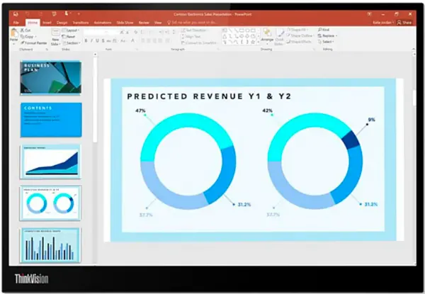 image of Lenovo ThinkVision M14d 14" 63AAUAT6WL 2.2K LED Monitor