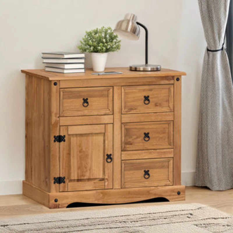 Image of Mercers Furniture Corona Small 1 Door 4 Drawer Sideboard