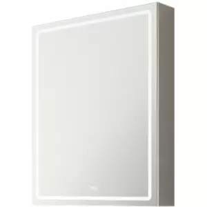 Image of Loops - 500 x 700mm IP44 LED Bathroom Mirror Cabinet - Touch Demister & Shaver Socket
