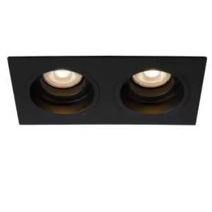 Image of Lucide Embed Modern Recessed Downlight 2xGU10 Black
