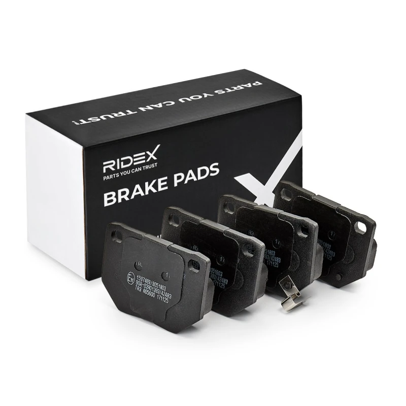 Image of RIDEX 402B0774 Brake pad set Rear Axle, with acoustic wear warning Brake Pad Set,disc brake (402)