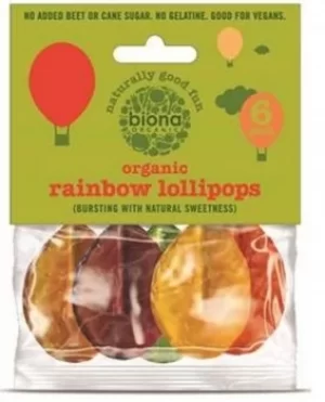 image of Biona Organic Fruit Lollies Pack of 6 50g