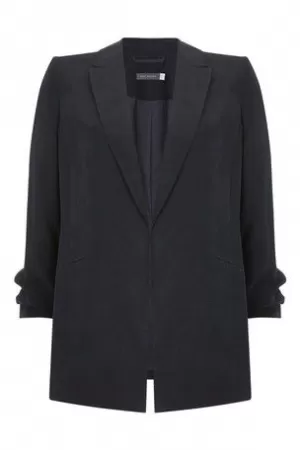 Image of Mint Velvet Cupro Blazer - Ink