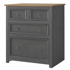 Image of Halea 2 Over 2 Drawer Chest - Carbon