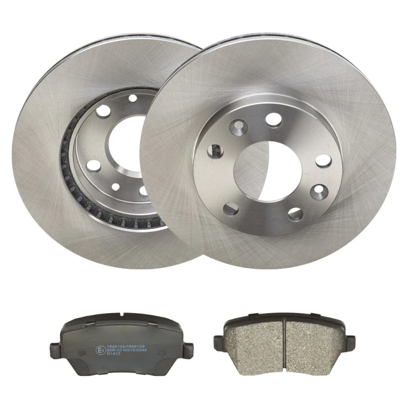 Image of RIDEX 3405B2098 Brake disc and pads set Front Axle, Brake Disc Type: internally vented, excl. wear warning contact Brake Set,disc brakes (3405)