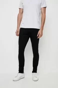 image of Mens Skinny Jet Black Jeans