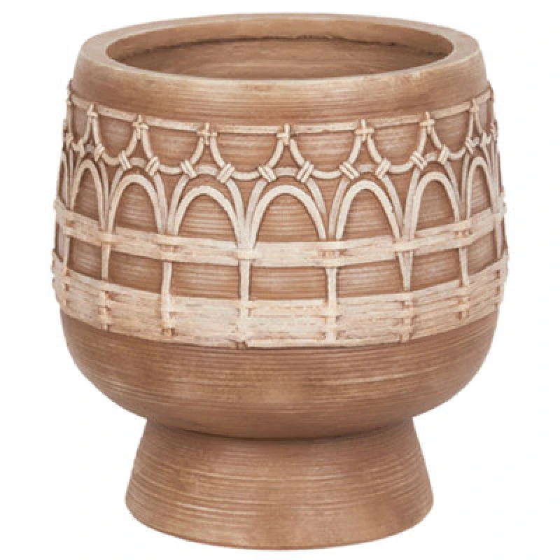 Image of Beliani Plant Pot Cicuta 22cm Light Brown