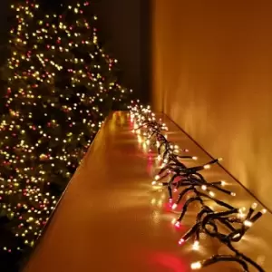 Image of Samuel Alexander - 3000 LED 37.2m Premier Clusterbrights Indoor Outdoor Multifunction Mains Operated Christmas Cluster Lights with Timer in Red &