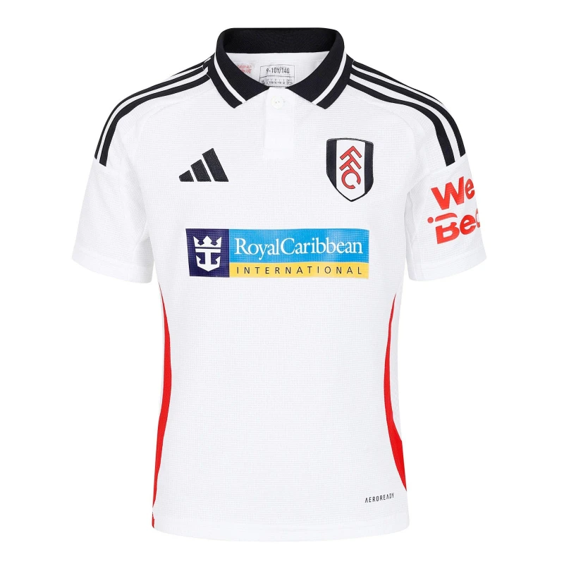 Image of adidas Fulham Home Shirt 2024 2025 Juniors - White White 7 - 8 Years